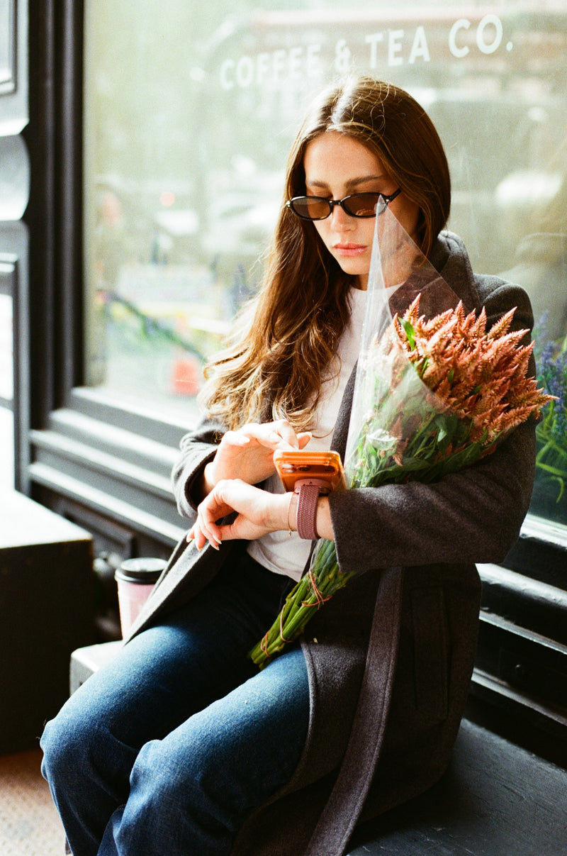 keys, card, coffee. phone's on your wrist.